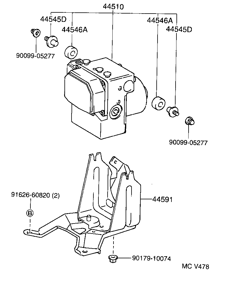 44590-32030 BRACKET, BRAKE ACTUATOR, NO.1 product image