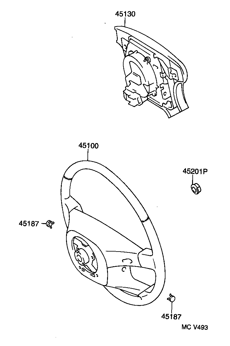 45129-32020 BUTTON, HORN, NO.2 product image