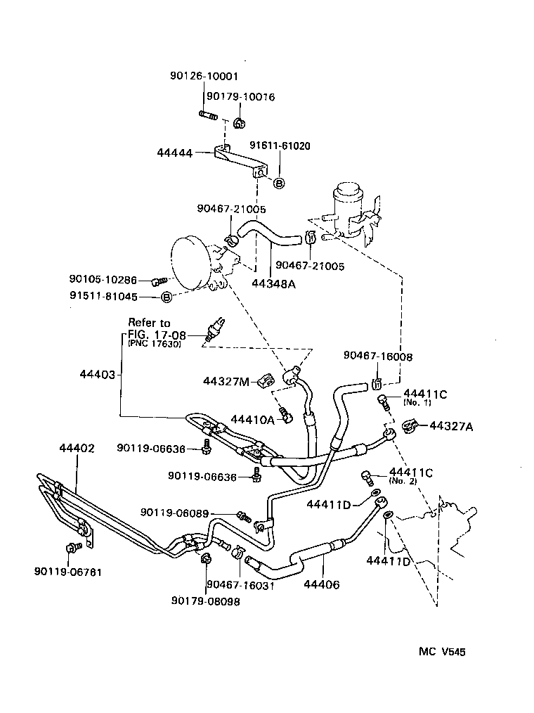 44402-14250 COOLER SUB-ASSY, POWER STEERING OIL, NO.1 product image