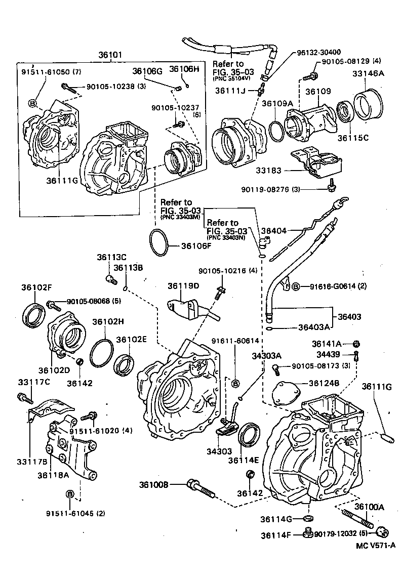 36101-32030 CASE SUB-ASSY, TRANSFER product image