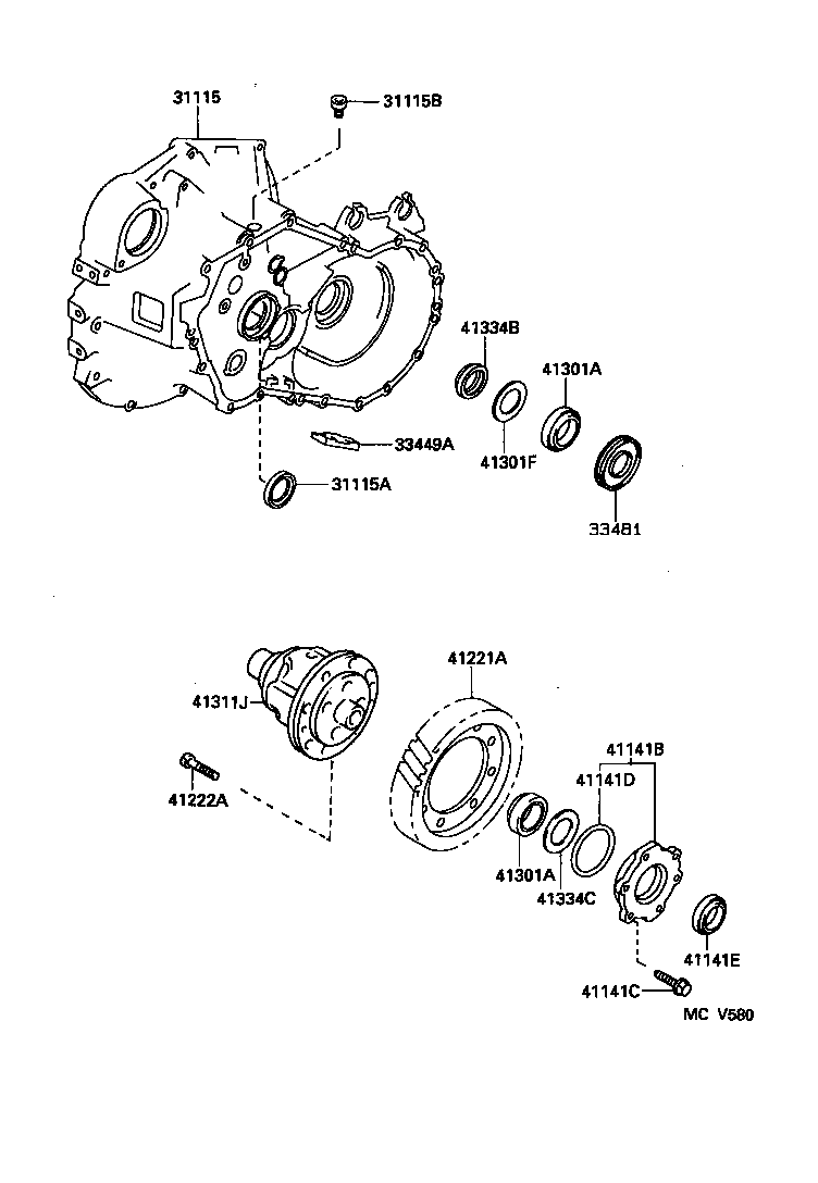 31105-32062 CASE, TRANSAXLE product image