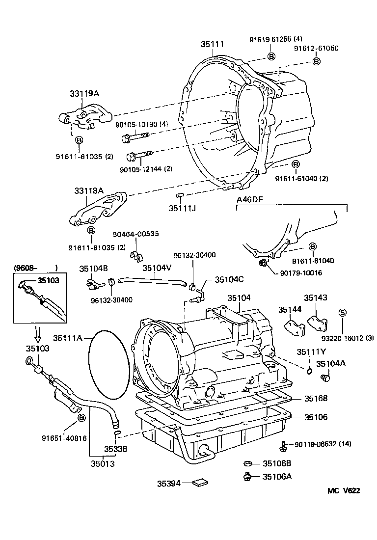 35013-28071 TUBE SUB-ASSY, TRANSMISSION OIL FILLER product image