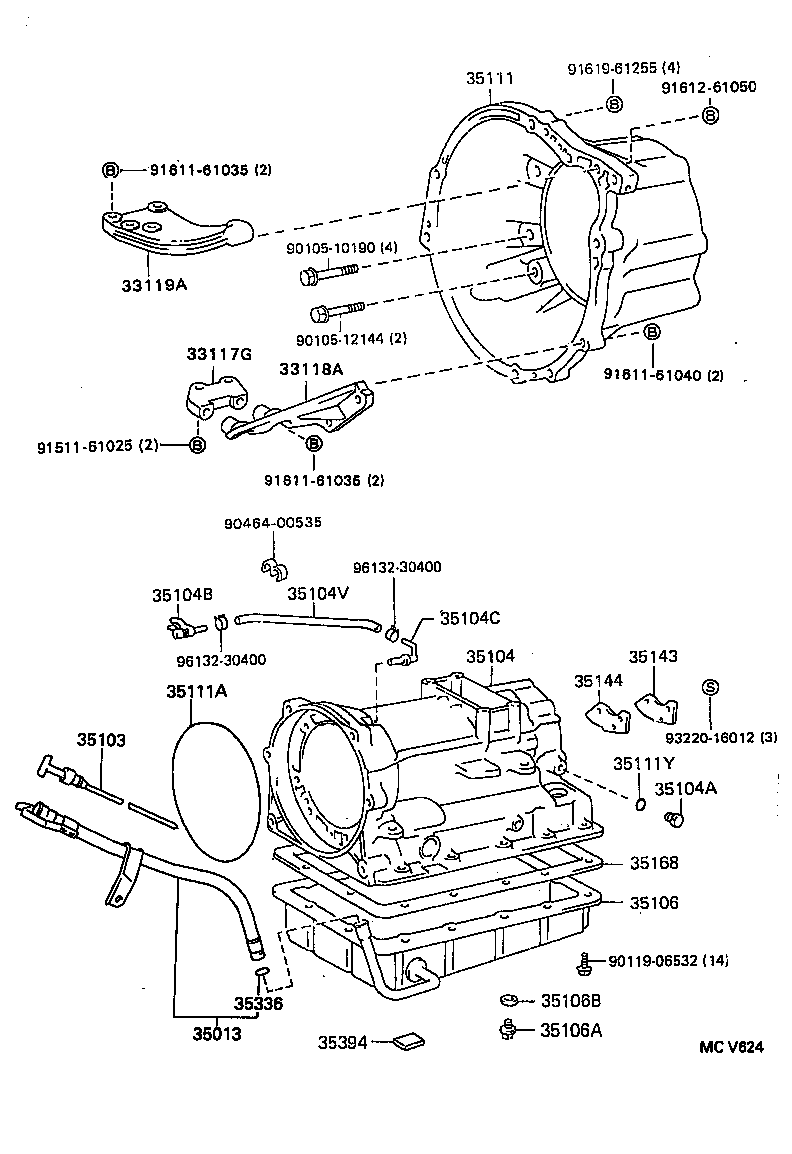 35013-28071 TUBE SUB-ASSY, TRANSMISSION OIL FILLER product image