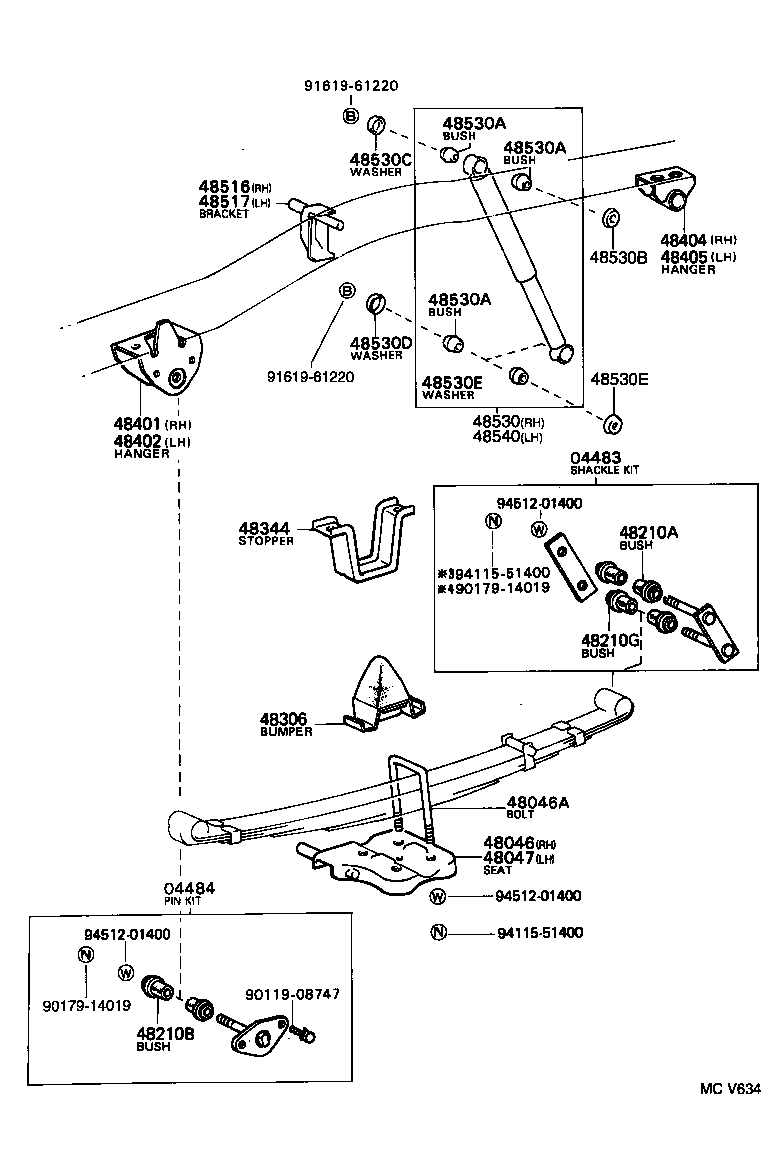 48505-35011 BRACKET, REAR SHOCK ABSORBER, UPPER RH product image