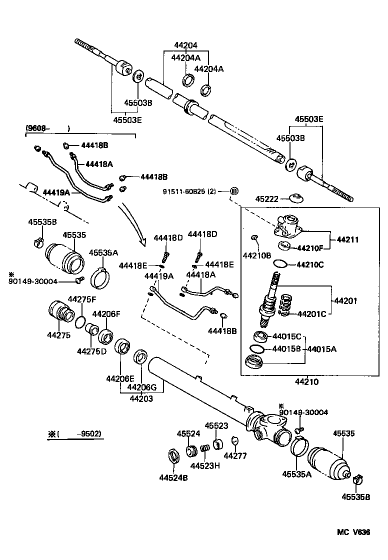 45503-29285 END SUB-ASSY, STEERING RACK product image
