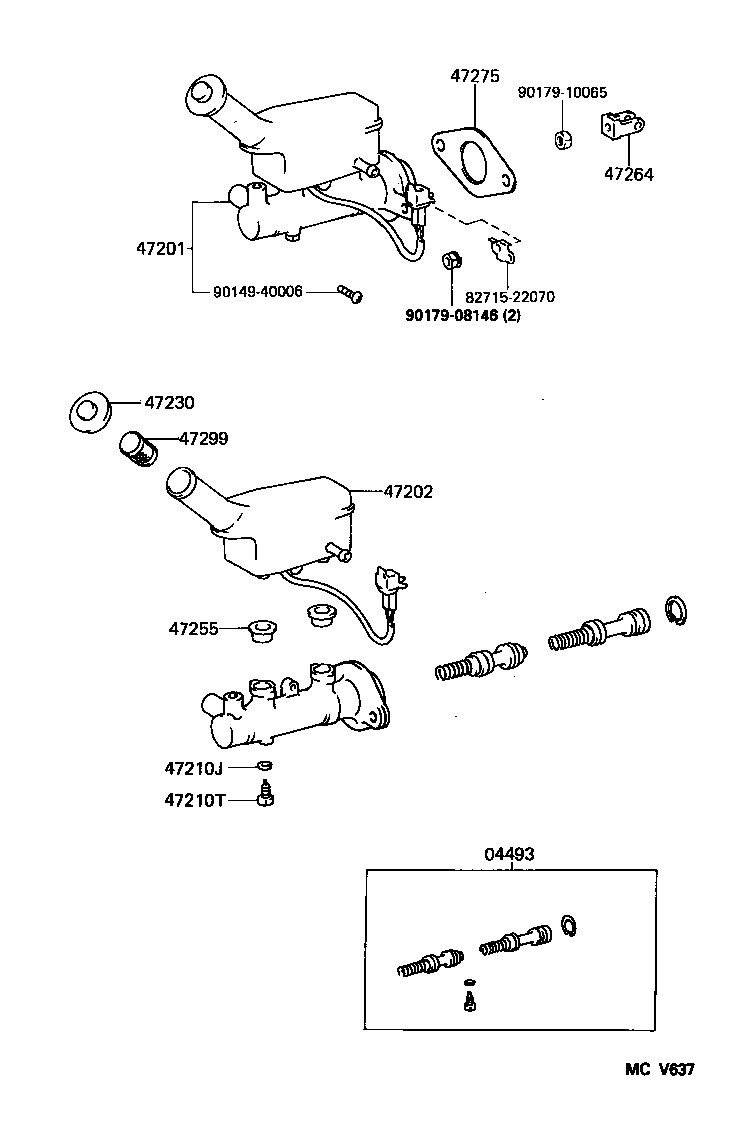 47201-28170 CYLINDER SUB-ASSY, BRAKE MASTER product image