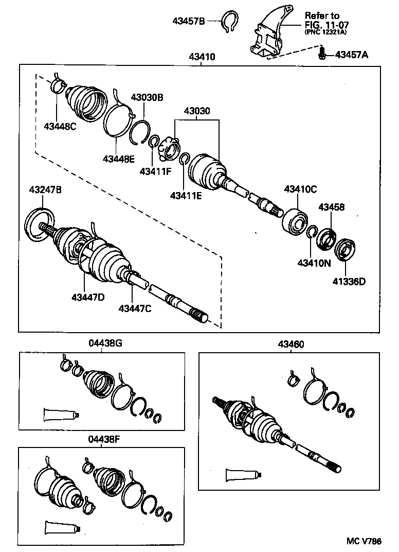 43470-09160 SHAFT ASSY, FRONT DRIVE OUTBOARD JOINT, RH product image