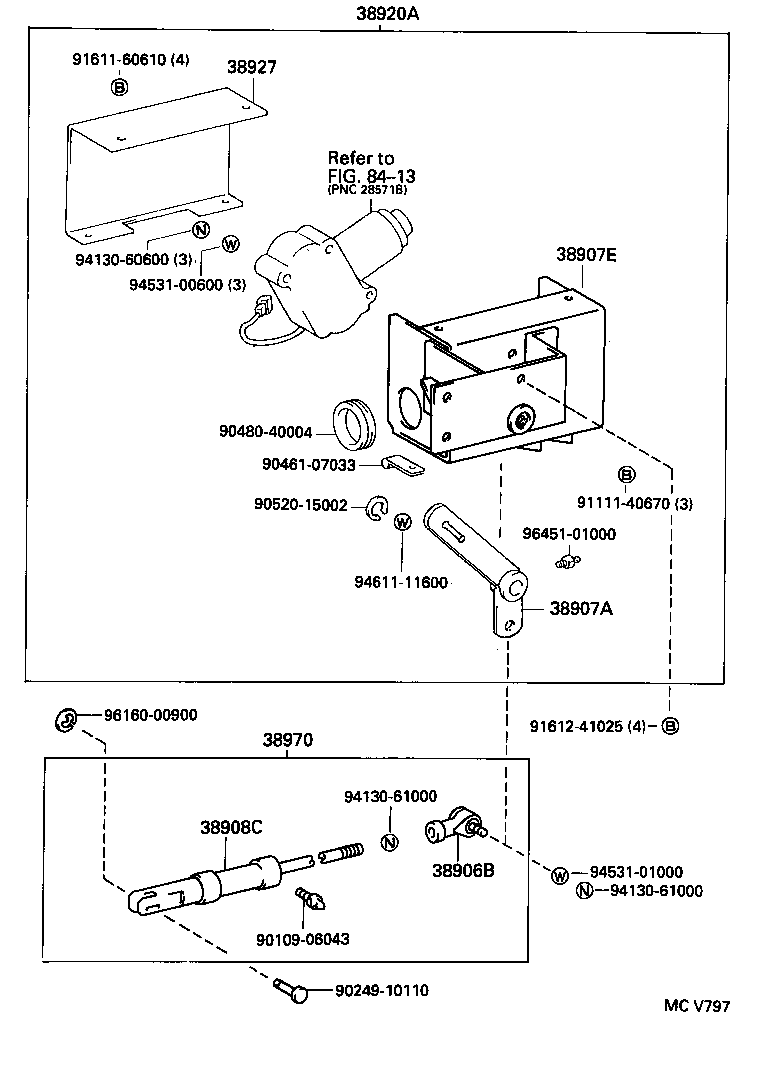 38902-37030 BRACKET SUB-ASSY, VALVE CONTROL LEVER product image