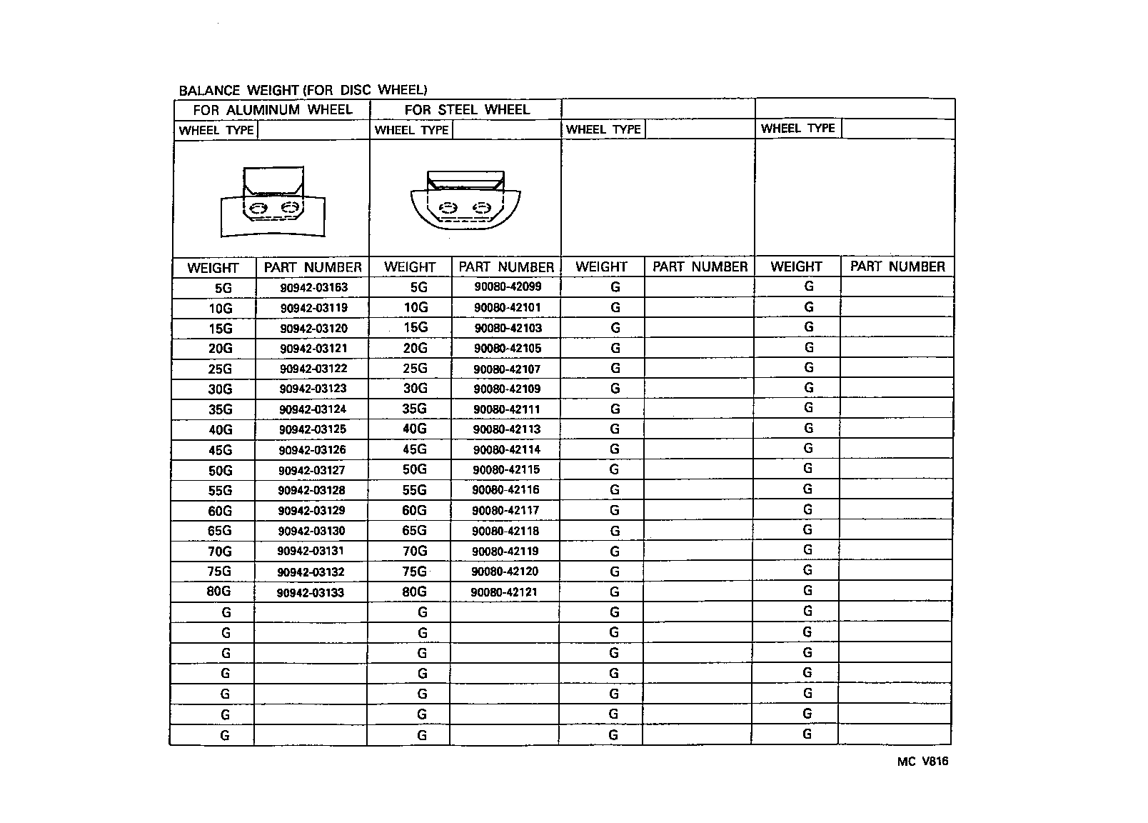 42601-04080 WHEEL, DISC (FOR SPARE) product image