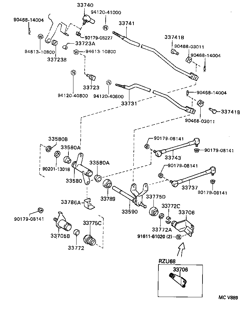33580-36040 BELLCRANK ASSY, SHIFTING (FOR COLUMN SHIFT) product image