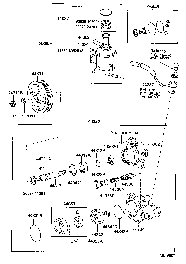 44360-37070 RESERVOIR ASSY, VANE PUMP OIL product image
