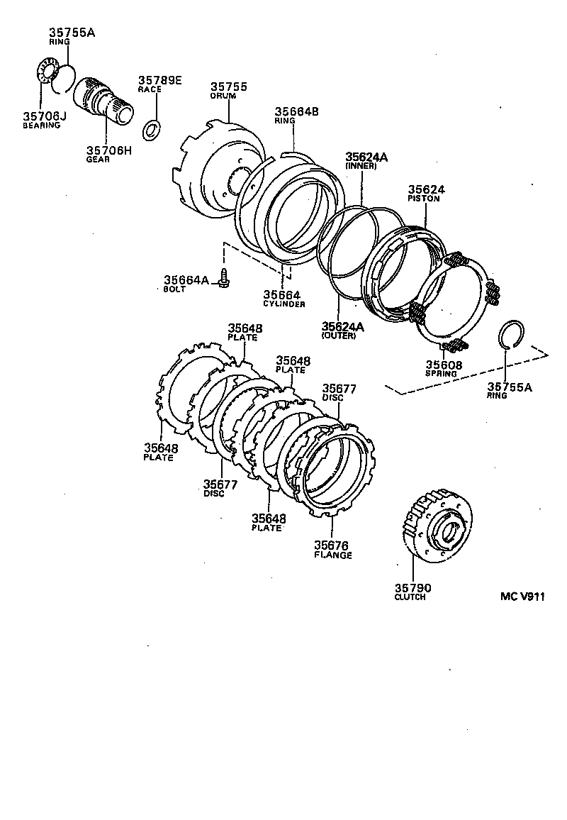 35706-12010 GEAR SUB-ASSY, PLANETARY SUN product image