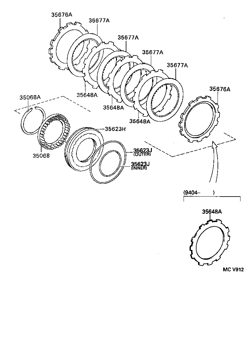 35677-32060 DISC, CLUTCH (FOR 1ST & REVERSE BRAKE) product image