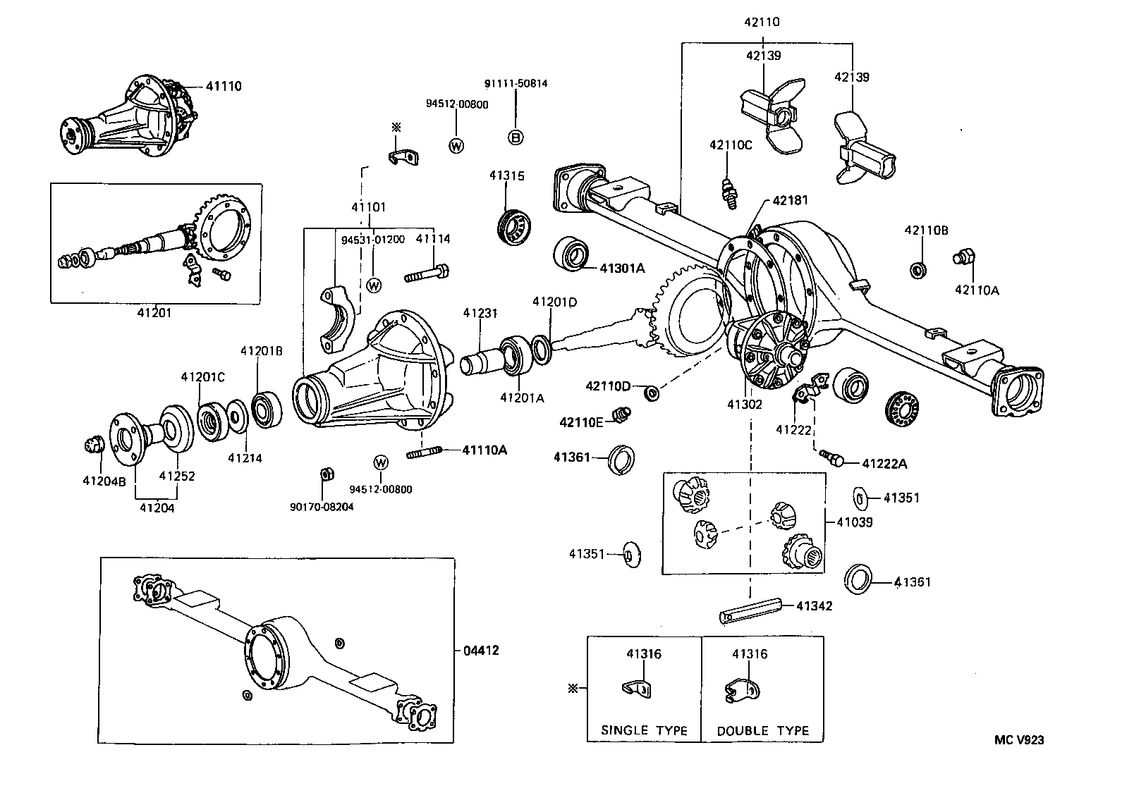 41201-80020 FINAL GEAR KIT, DIFFERENTIAL, REAR product image