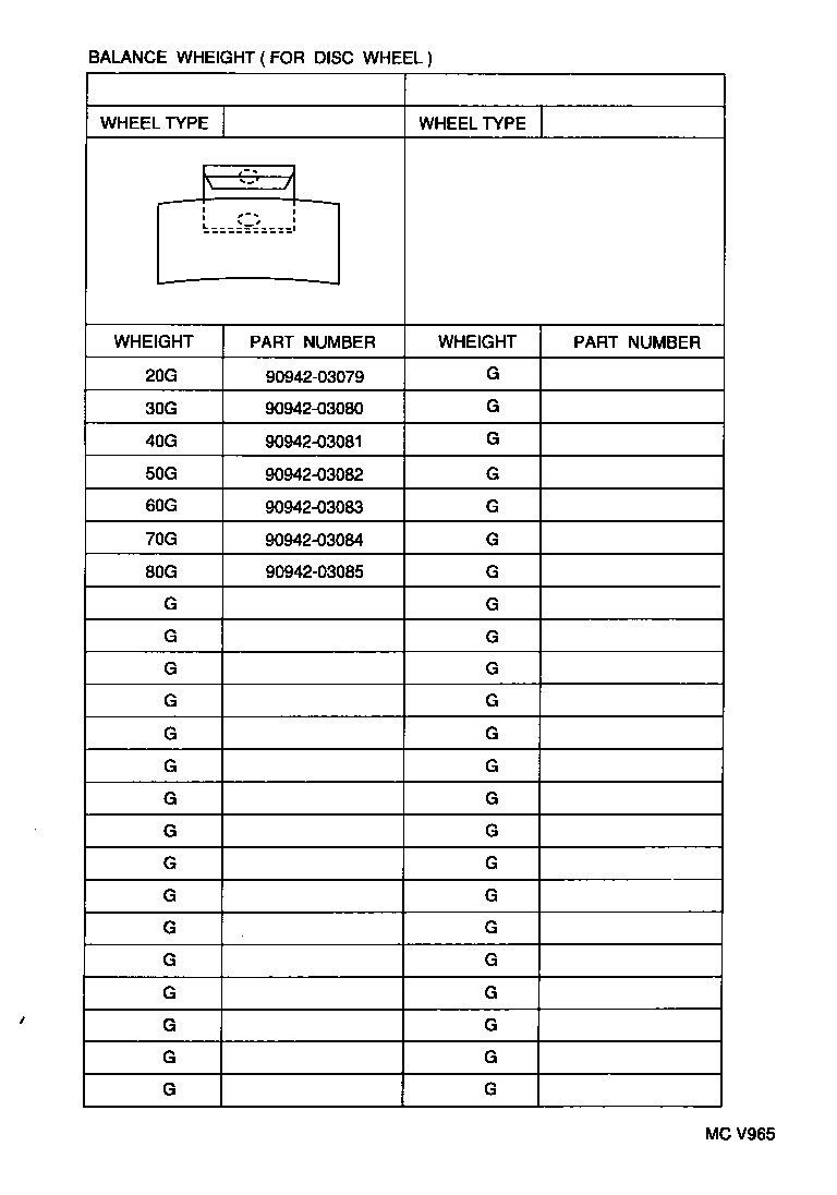 42601-65050 WHEEL, DISC (FOR SPARE) product image
