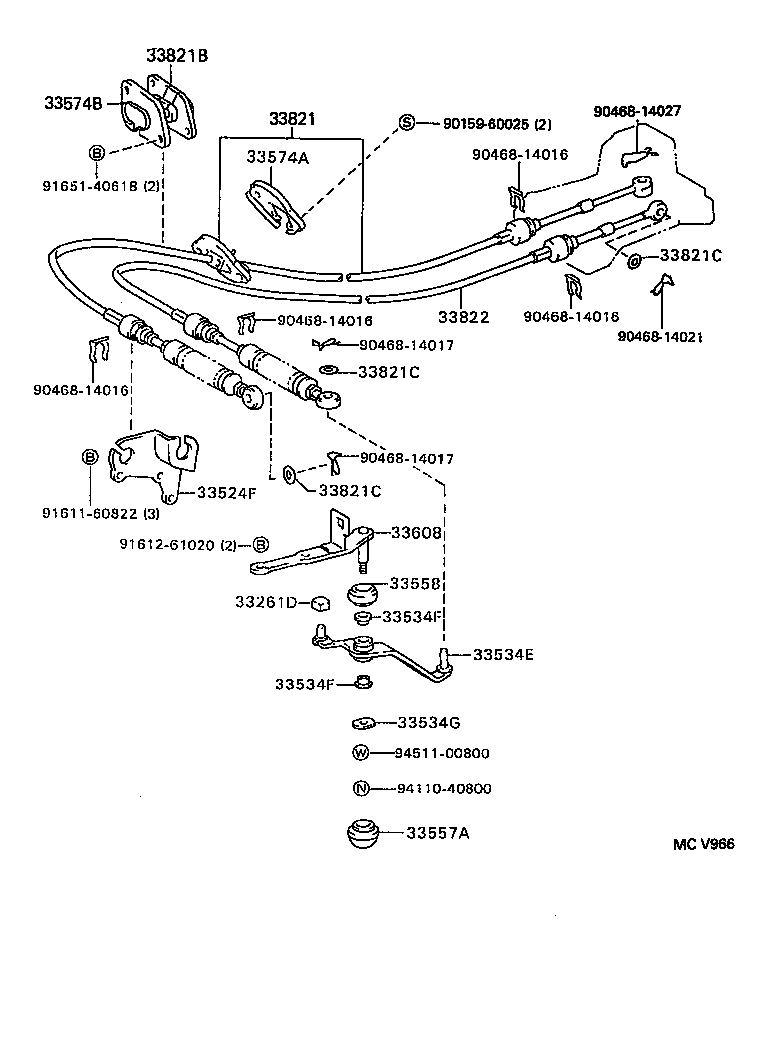 91611-60816 BOLT (FOR TRANSMISSION CONTROL CABLE BRACKET) product image
