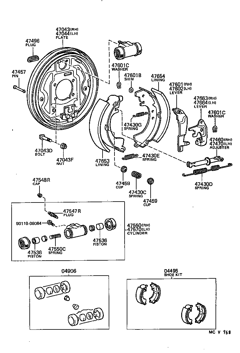 47044-28020 PLATE SUB-ASSY, BRAKE BACKING, REAR LH product image