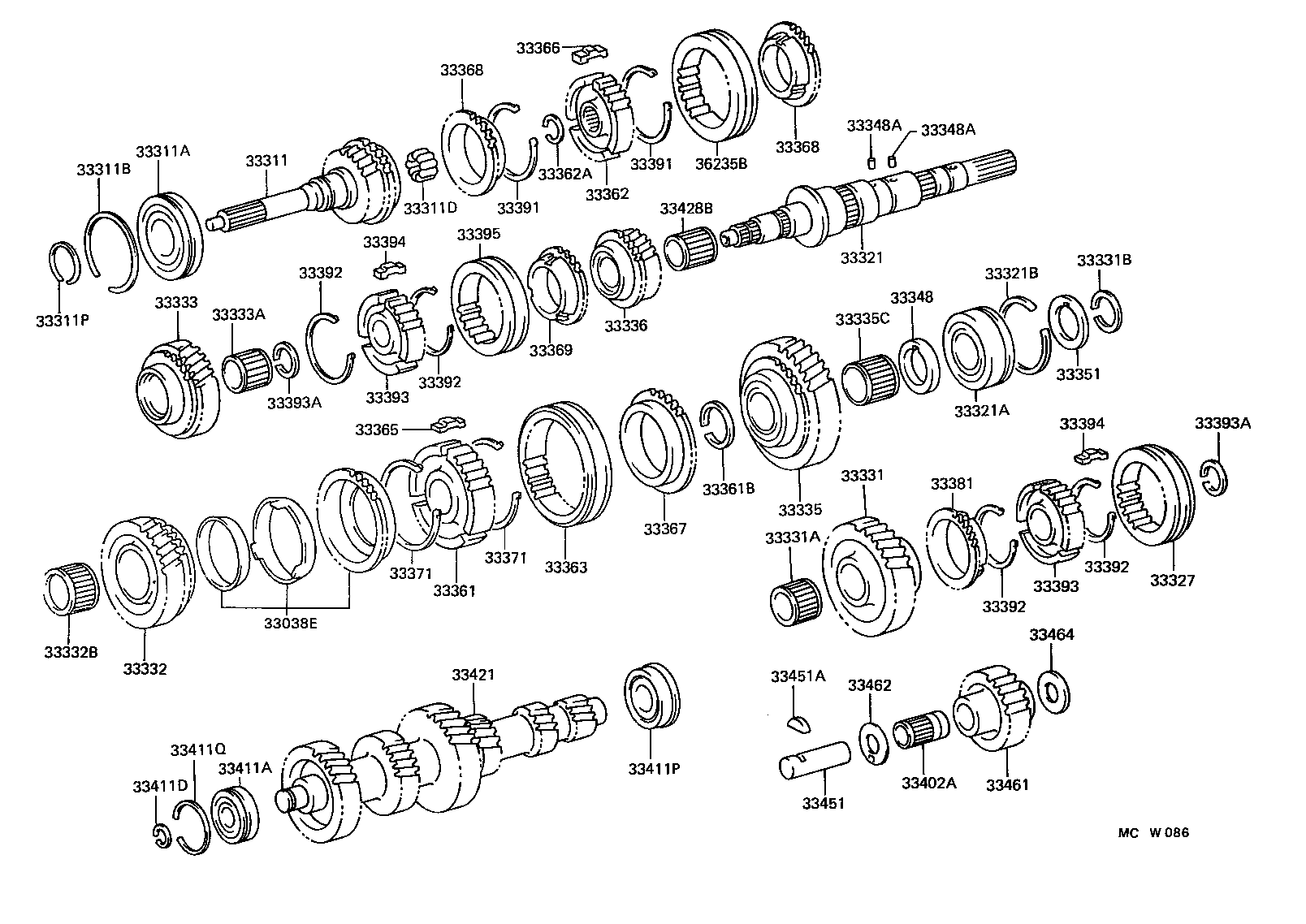 33335-60100 GEAR, 1ST product image