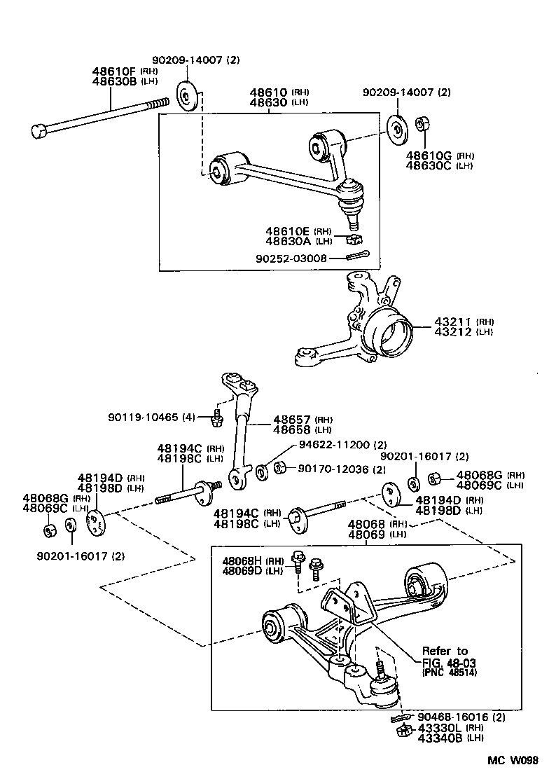 48190-24020 CAM, FRONT SUSPENSION CAMBER ADJUST, NO.1 RH product image