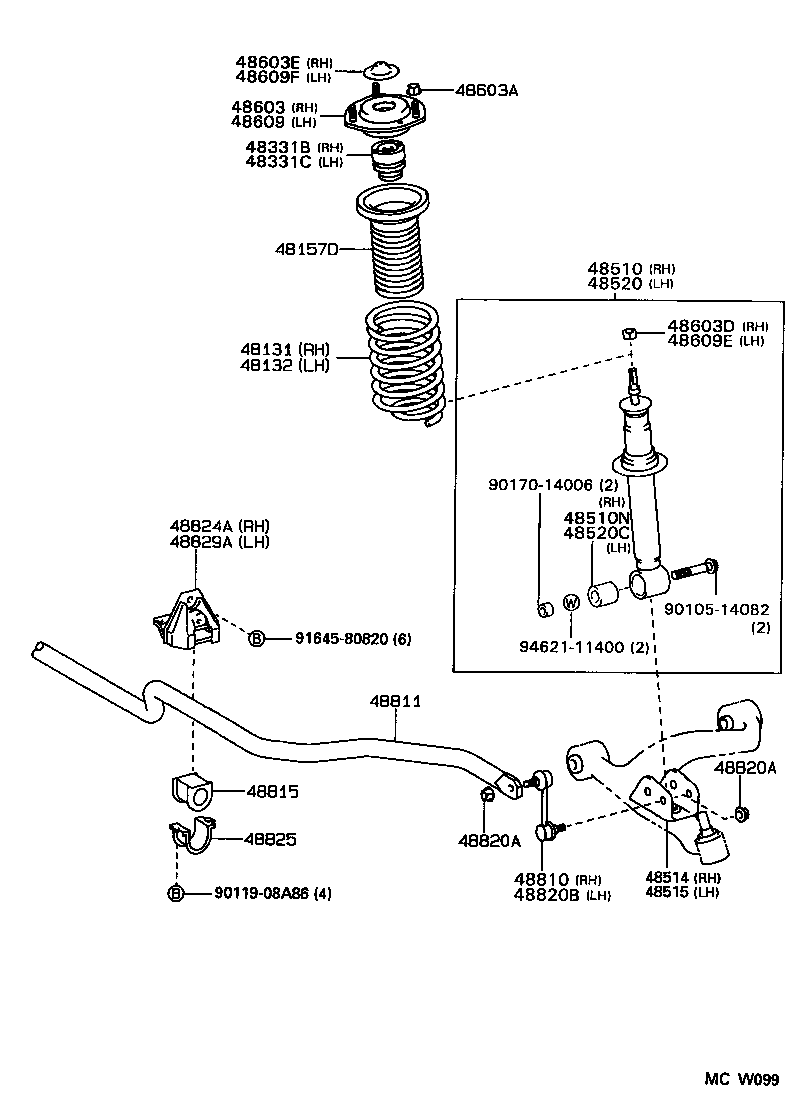 48131-1D611 SPRING, FRONT COIL, RH product image