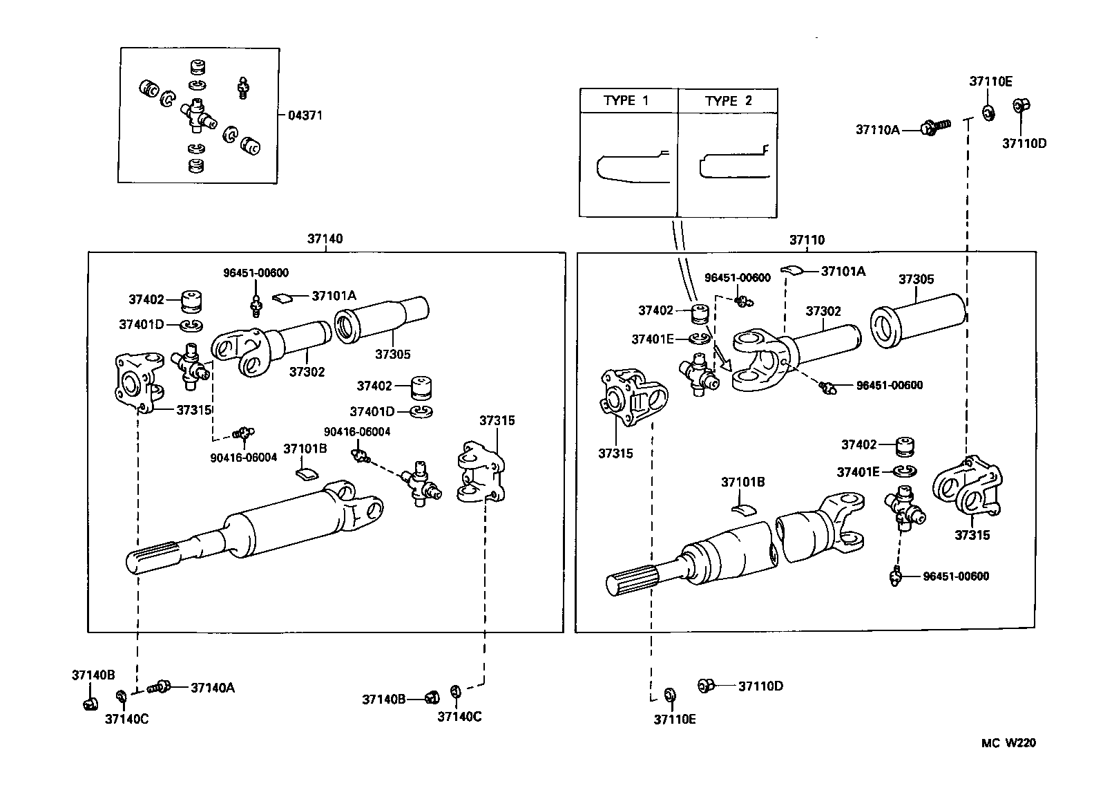 37110-60610 SHAFT ASSY, PROPELLER product image