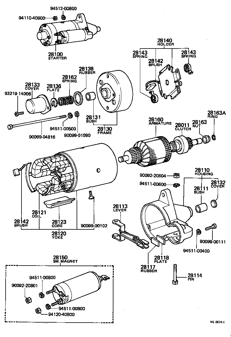 28150-12031 SWITCH ASSY, MAGNET STARTER product image