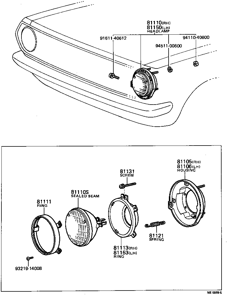 81110-10104 HEADLAMP ASSY, RH product image