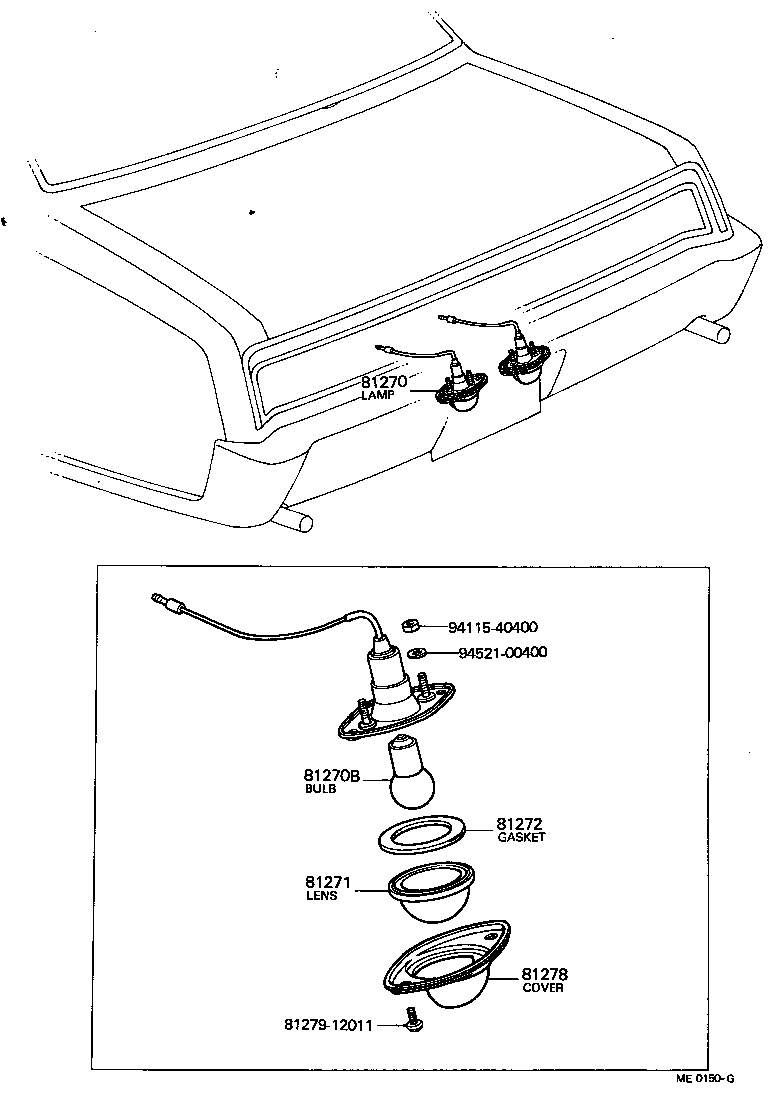 81270-10011 LAMP ASSY, LICENSE PLATE product image