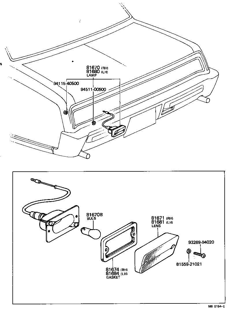 81671-40020 LENS, BACK-UP LAMP, RH product image