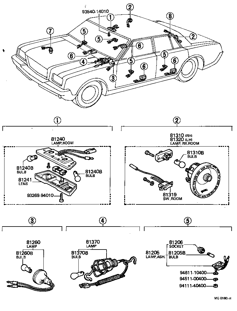 81280-40010 LAMP ASSY, ENGINE ROOM product image