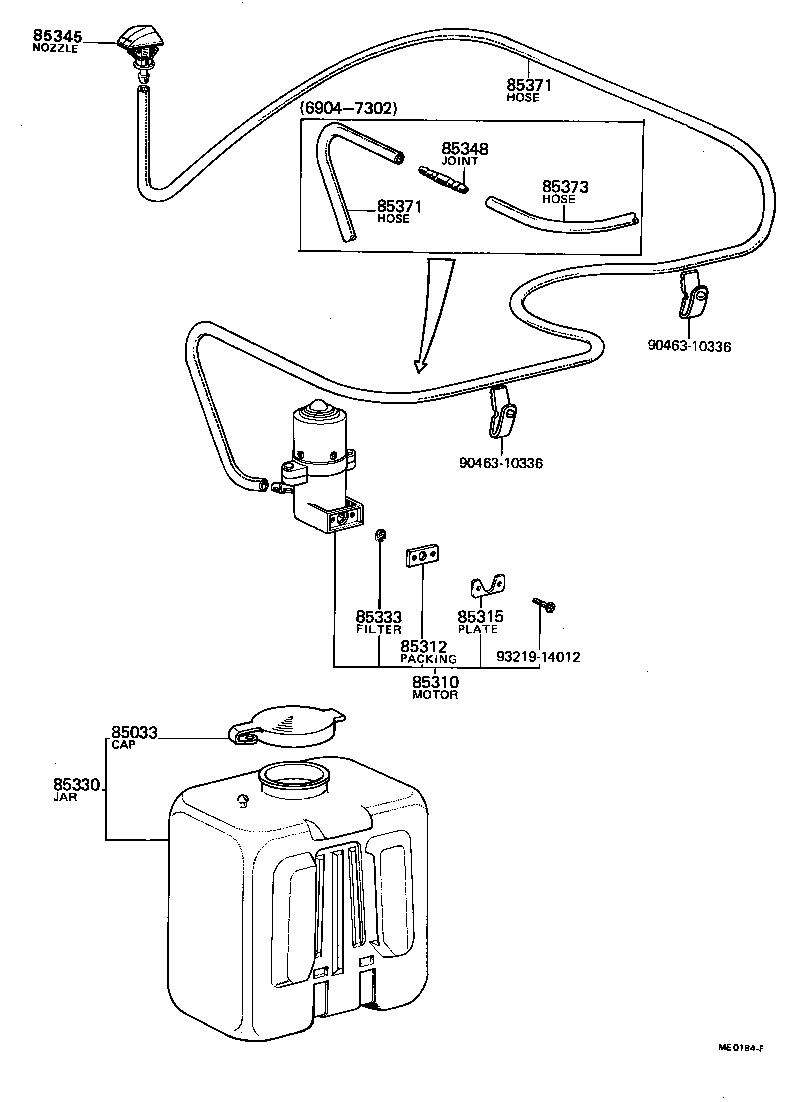 90446-06281 HOSE, WINDSHIELD WASHER SUCTION product image
