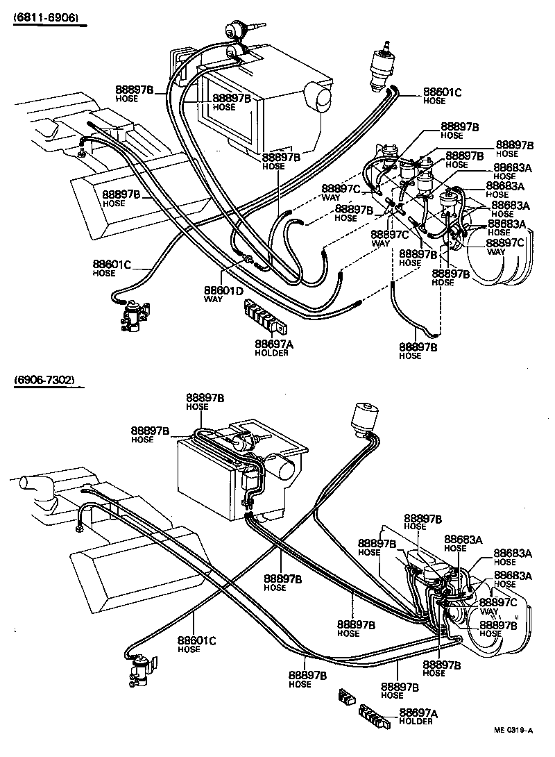 95411-10595 HOSE(MAGNET VALVE TO WATER VALVE OR OPERATOR) product image
