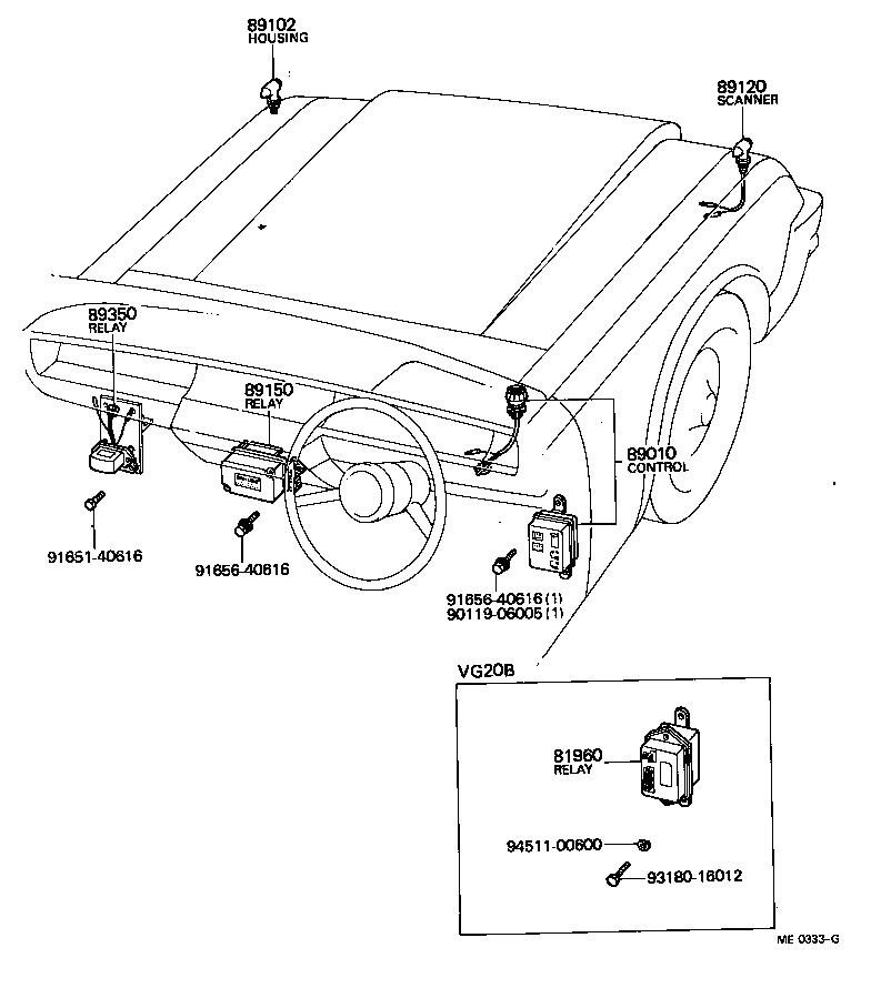 89120-40020 SENSOR, AUTOMATIC LIGHT CONTROL product image