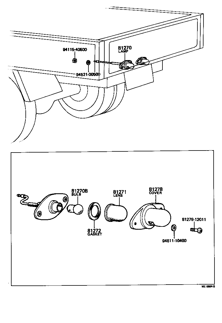 81270-55010 LAMP ASSY, LICENSE PLATE product image