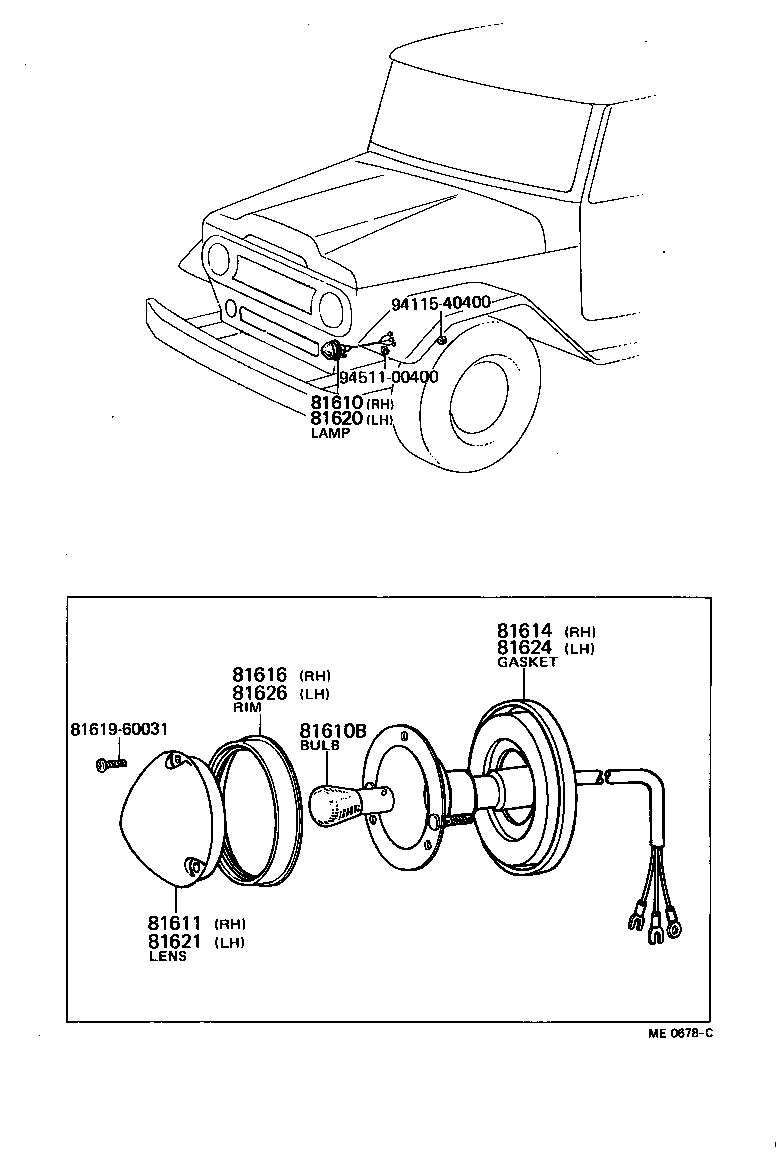 Toyota 99132-11080 BULB(FOR PARKING & CLEARANCE LAMP)