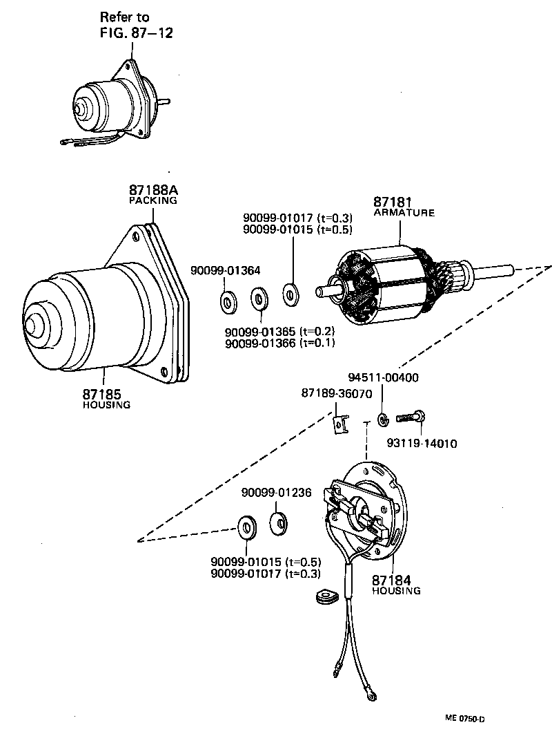 87185-10050 HOUSING, BLOWER MOTOR, NO.2 product image
