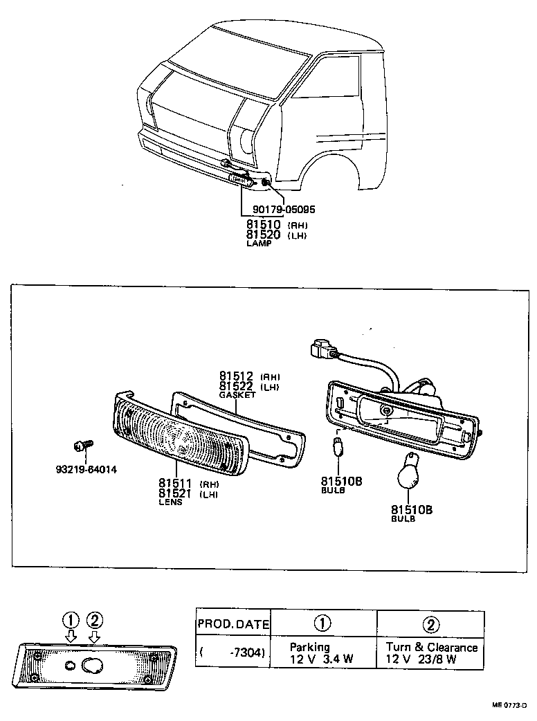 81510-29165 LAMP ASSY, FRONT TURN SIGNAL, RH product image