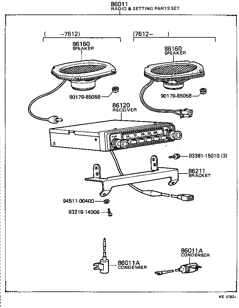 86011-27010 RADIO & SETTING PARTS SET product image