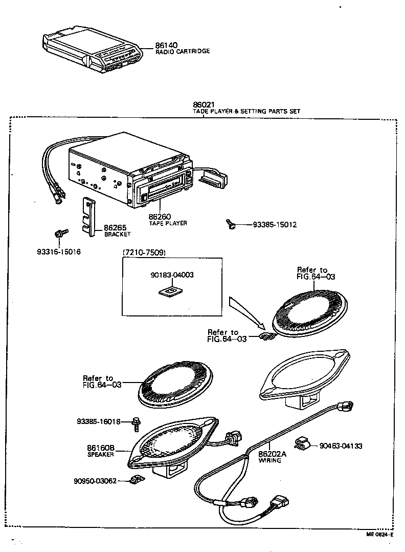 86160-20050 SPEAKER ASSY, REAR product image