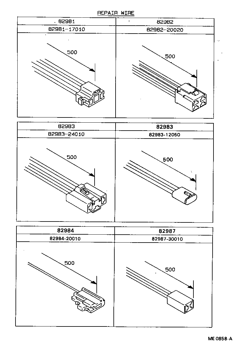82151-12420 WIRE, FRONT DOOR, RH product image