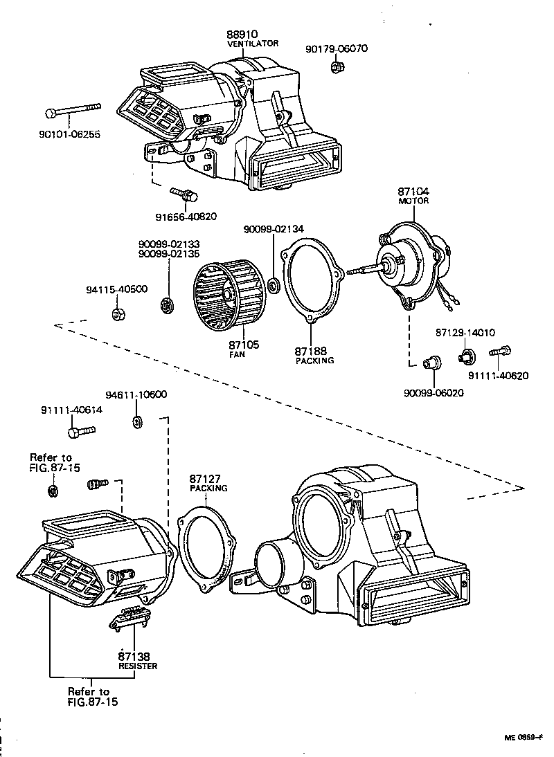 87105-14010 FAN SUB-ASSY, HEATER BLOWER product image