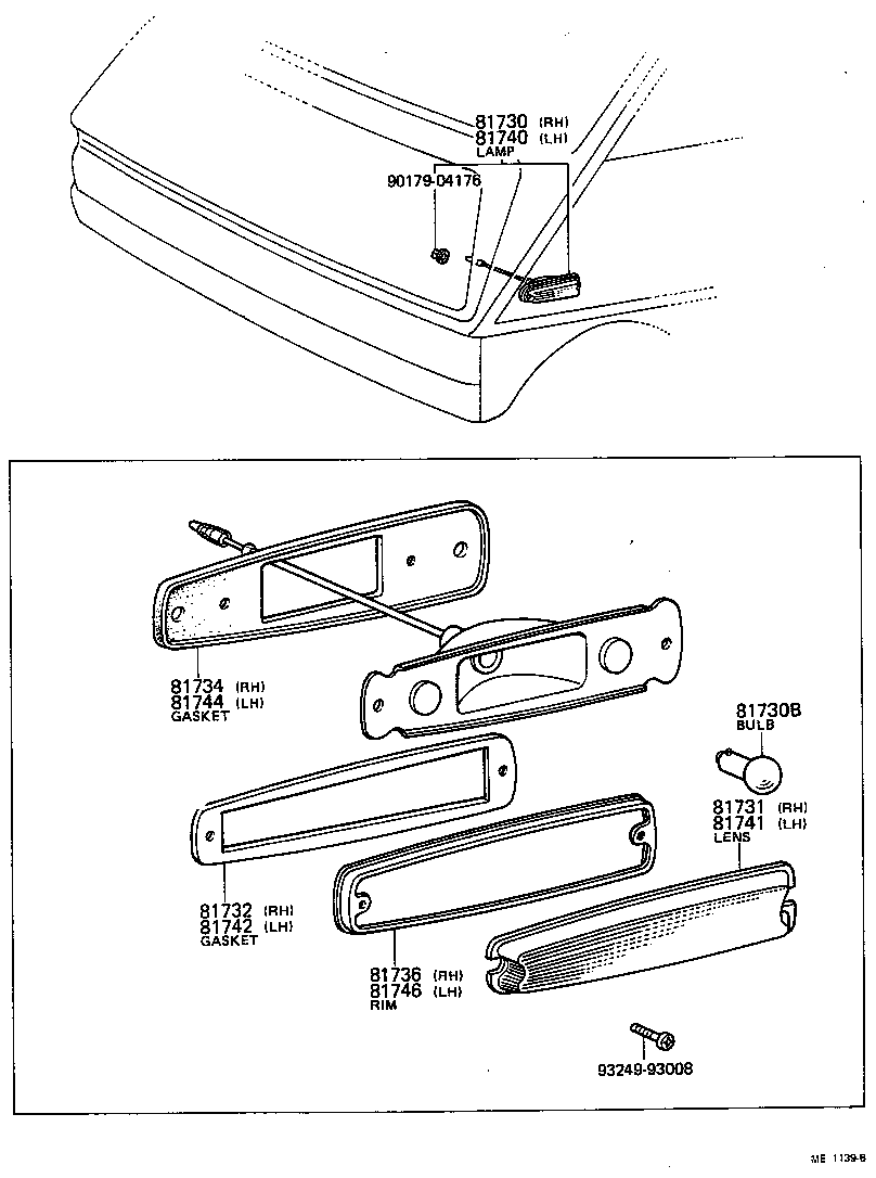 81740-29085 LAMP ASSY, SIDE TURN SIGNAL, LH product image