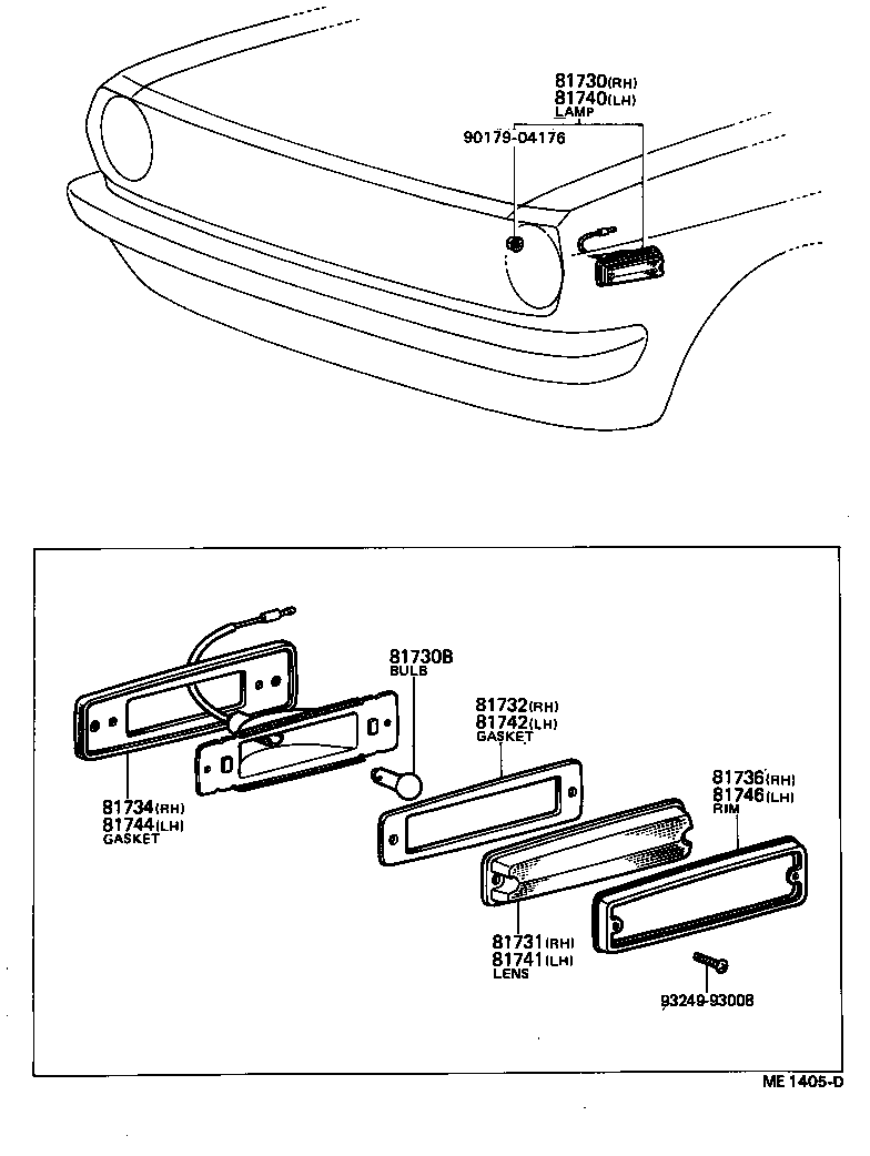 81734-20010 GASKET, SIDE TURN SIGNAL LAMP BODY, RH product image