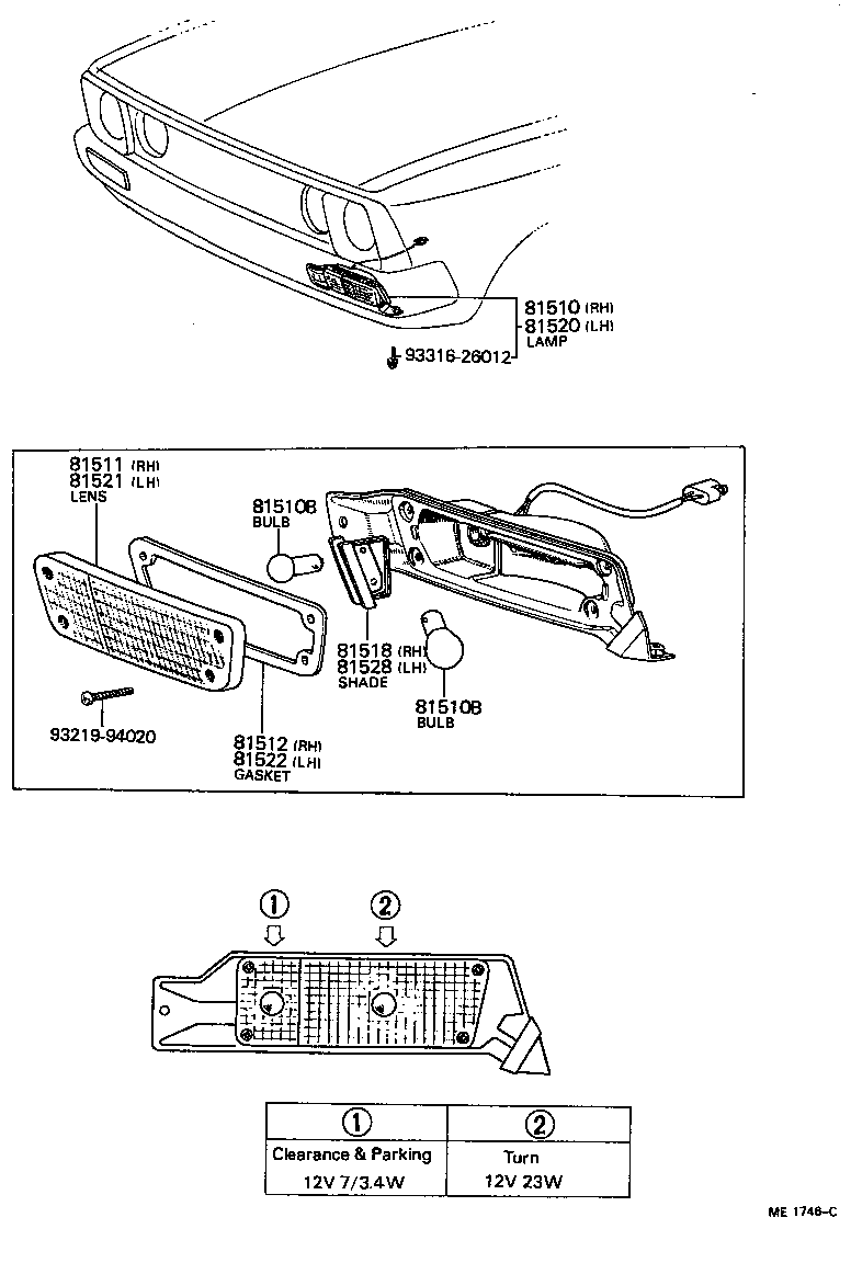 81511-14010 LENS, FRONT TURN SIGNAL LAMP, RH product image