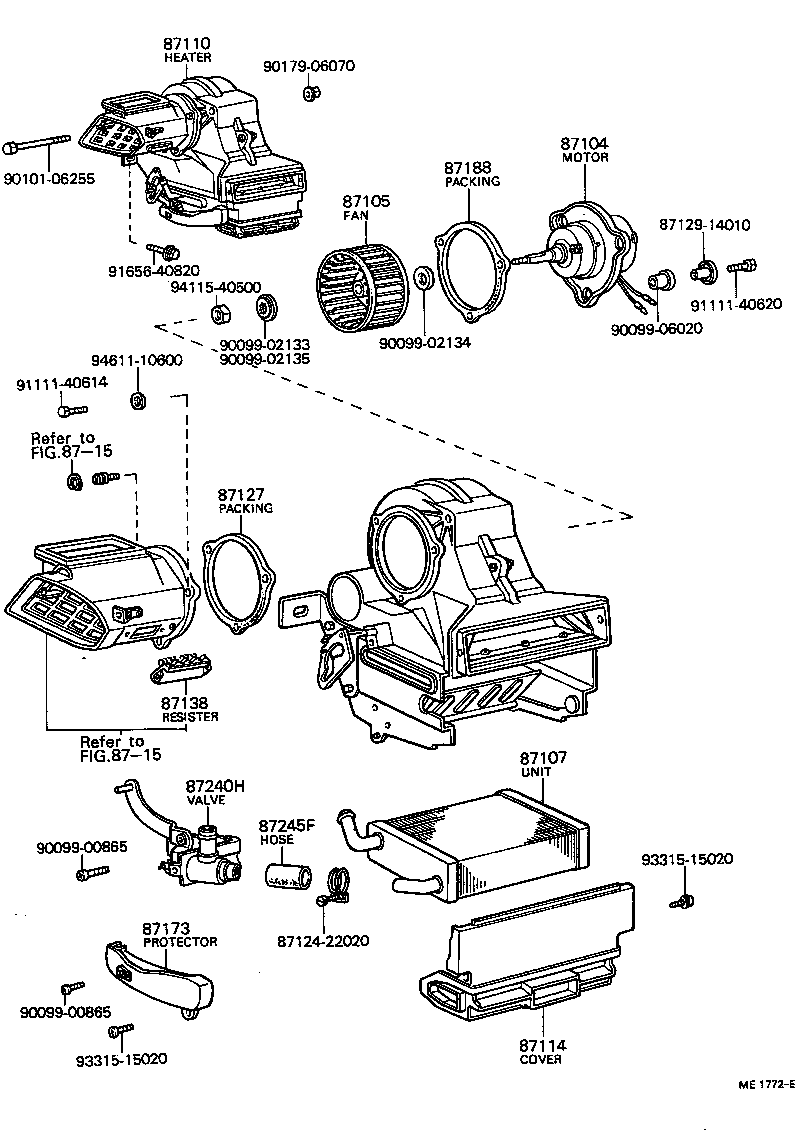 87105-14010 FAN SUB-ASSY, HEATER BLOWER product image