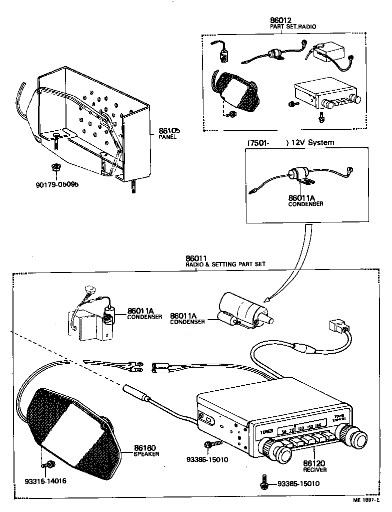 86012-69016 PARTS SET, RADIO SETTING product image
