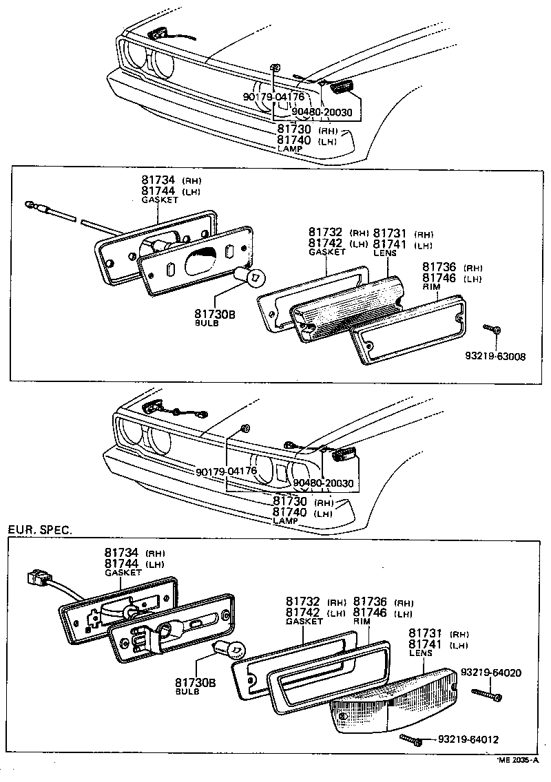 81732-14010 GASKET, SIDE TURN SIGNAL LAMP LENS, RH product image