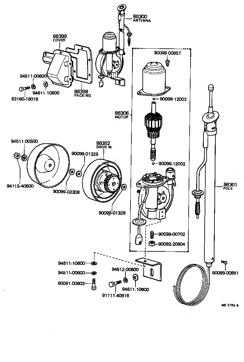 86300-49016 ANTENNA ASSY, W/HOLDER product image