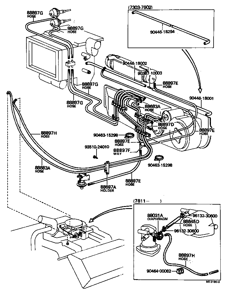 95411-10595 HOSE(MAGNET VALVE TO WATER VALVE OR OPERATOR) product image