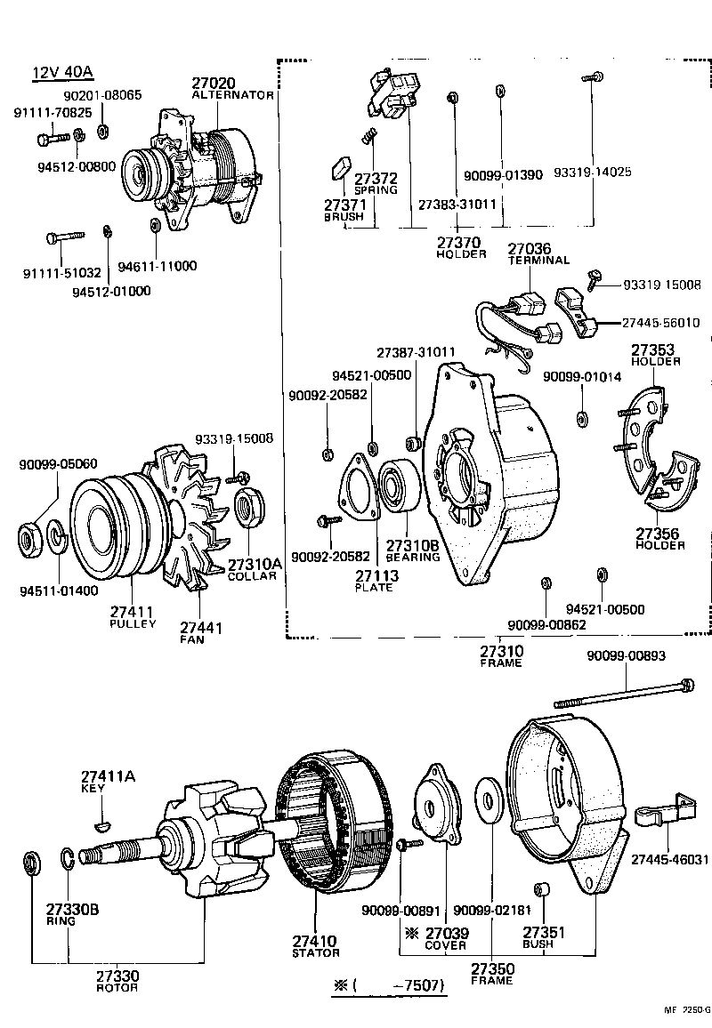 27371-46030 BRUSH, ALTERNATOR product image